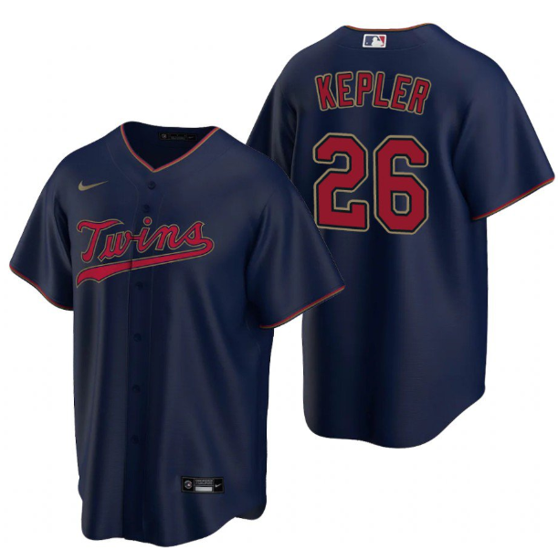 Personalized Men’s Minnesota Twins #26 Max Kepler Navy Cool Base Stitched Jersey