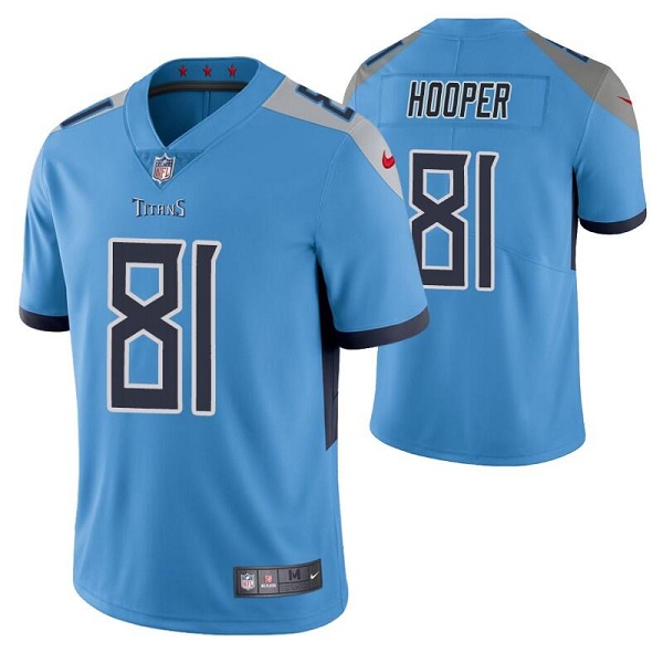Personalized Men’s Tennessee Titans #81 Austin Hooper Blue Untouchable Stitched Jersey