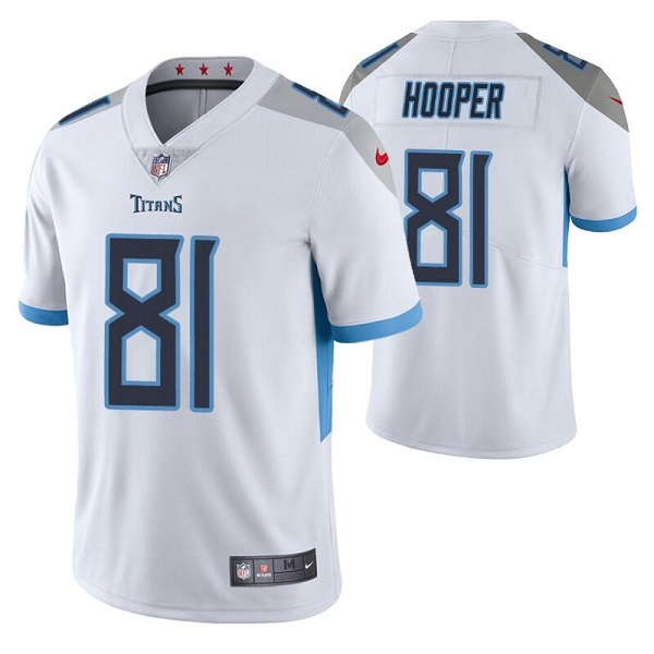 Personalized Men’s Tennessee Titans #81 Austin Hooper White Untouchable Stitched Jersey
