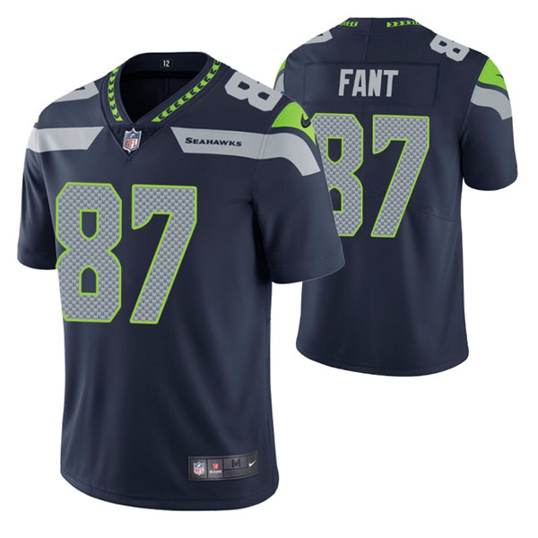 Personalized Men’s Seattle Seahawks #87 Noah Fant Navy Untouchable Limited Stitched Jersey