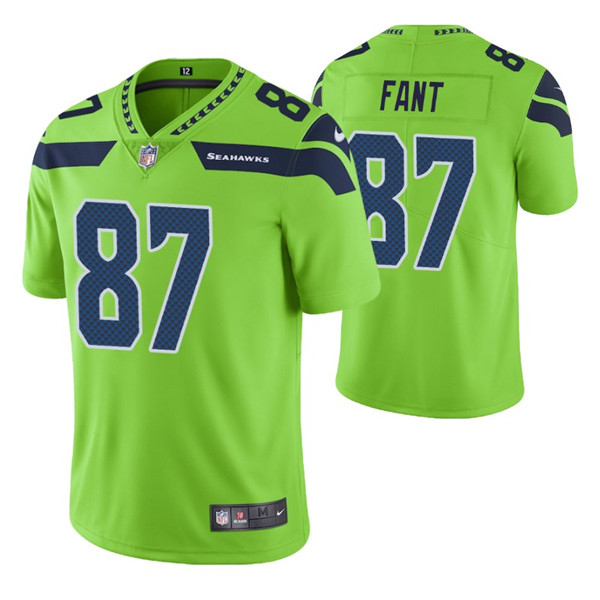 Personalized Men’s Seattle Seahawks #87 Noah Fant Green Untouchable Limited Stitched Jersey