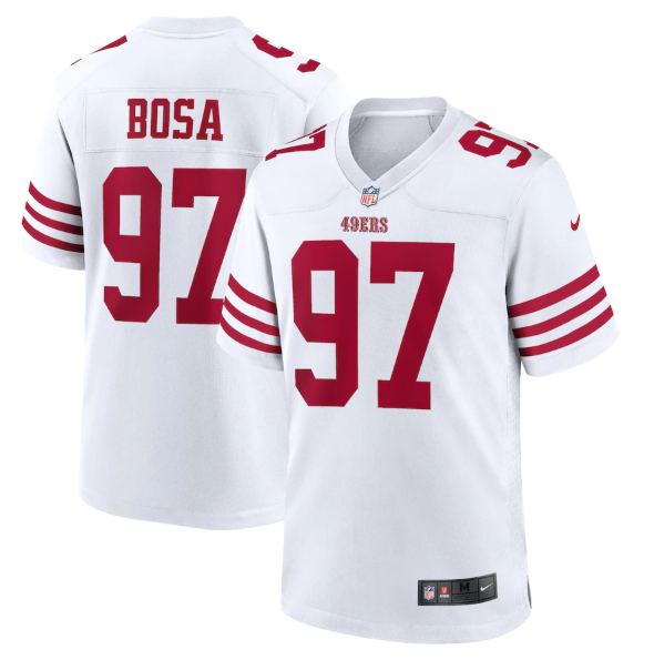 Personalized Men’s San Francisco 49ers #97 Bosa 2022 New White Stitched Game Jersey