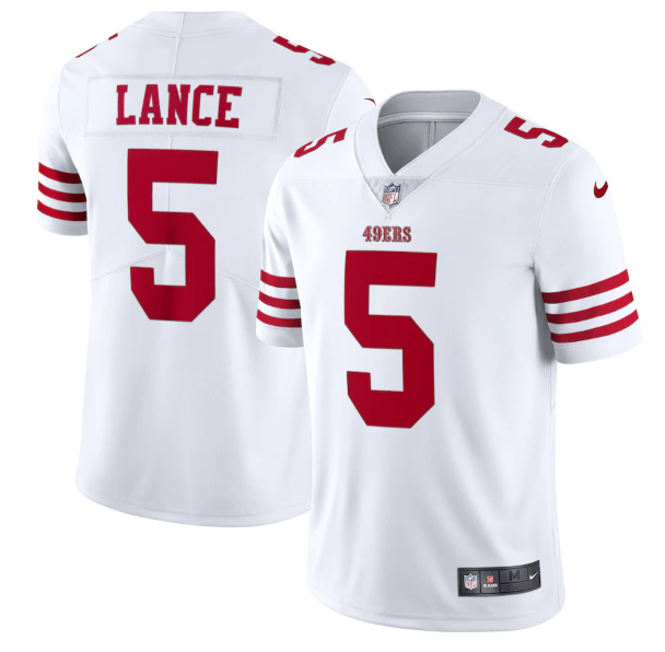 Personalized Men’s San Francisco 49ers #5 Trey Lance 2022 New White Untouchable Stitched Jersey