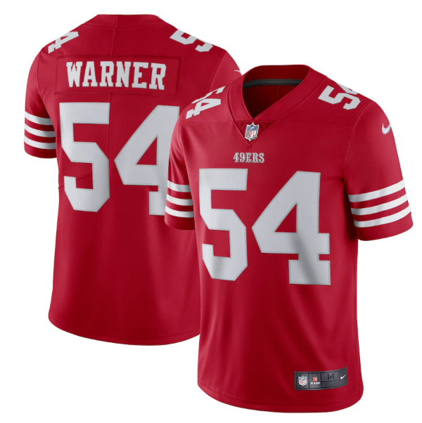 Personalized Men’s San Francisco 49ers #54 Fred Warner 2022 New Scarlet Untouchable Stitched Football Jersey