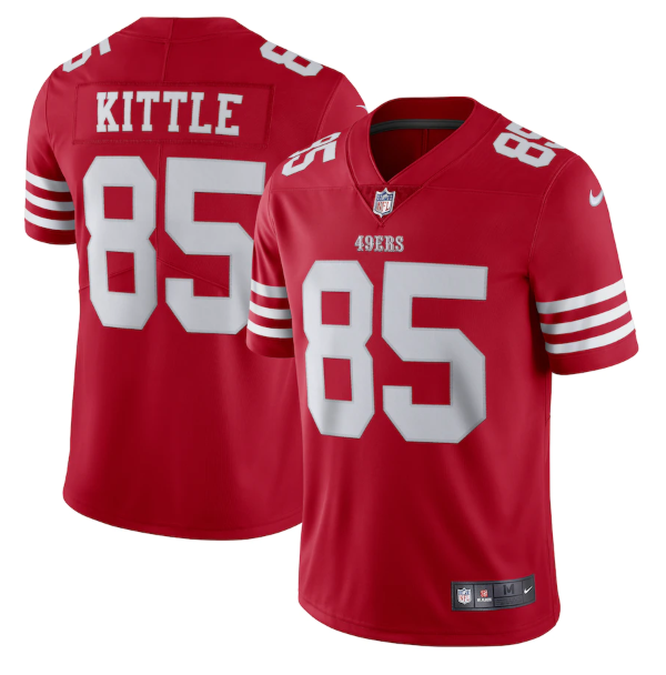 Personalized Men’s San Francisco 49ers #85 George Kittle 2022 New Scarlet Untouchable Stitched Football Jersey