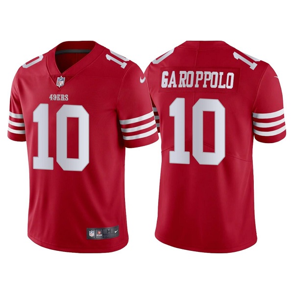 Personalized Men’s San Francisco 49ers #10 Jimmy Garoppolo 2022 New Scarlet Untouchable Stitched Football Jersey