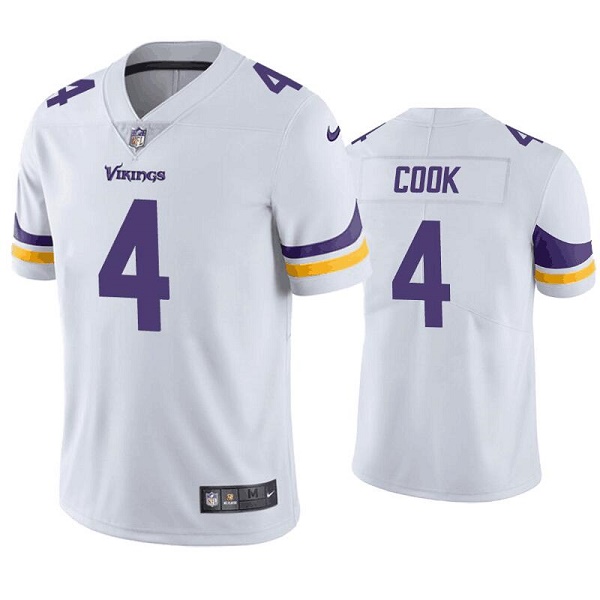 Personalized Men’s Minnesota Vikings #4 Dalvin Cook White Untouchable Stitched Jersey