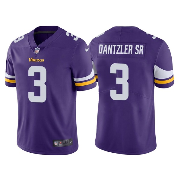 Personalized Men’s Minnesota Vikings #3 Cameron Dantzler Purple Untouchable Stitched Jersey