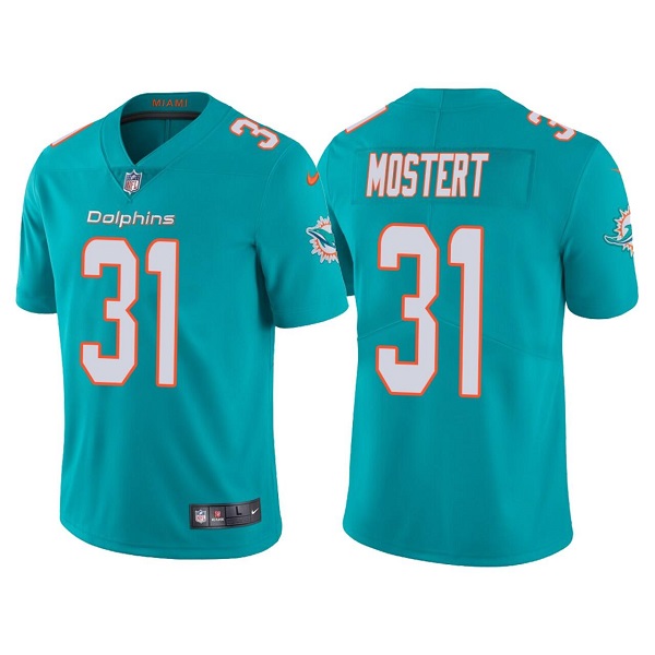 Personalized Men’s Miami Dolphins #31 Raheem Mostert Aqua Untouchable Limited Stitched Football Jersey