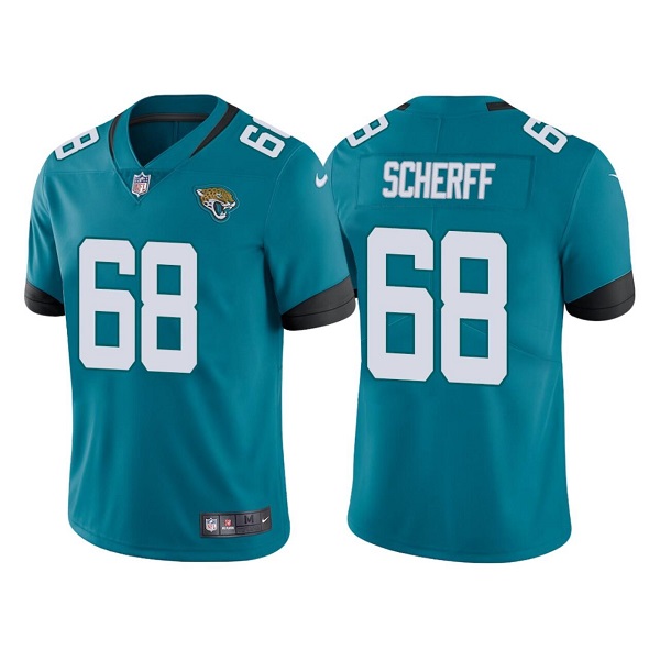 Personalized Men’s Jacksonville Jaguars #68 Brandon Scherff Teal Untouchable Limited Stitched Jersey