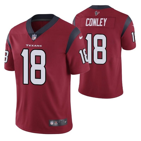 Personalized Men’s Houston Texans #18 Chris Conley Red Untouchable Limited Stitched Jersey