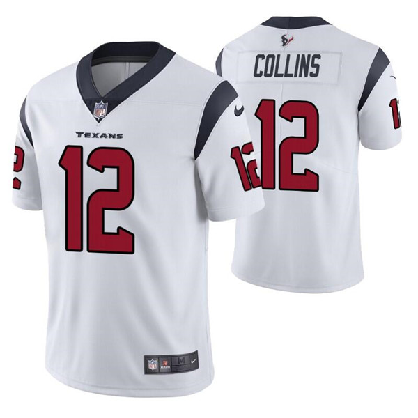 Personalized Men’s Houston Texans #12 Nico Collins White Untouchable Limited Stitched Jersey