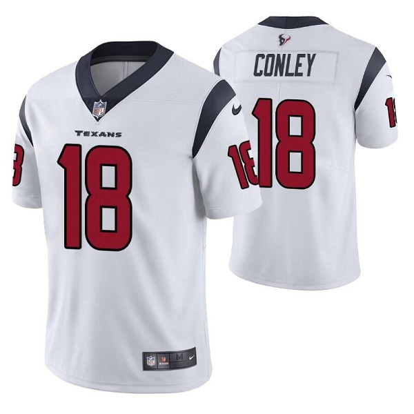 Personalized Men’s Houston Texans #18 Chris Conley White Untouchable Limited Stitched Jersey