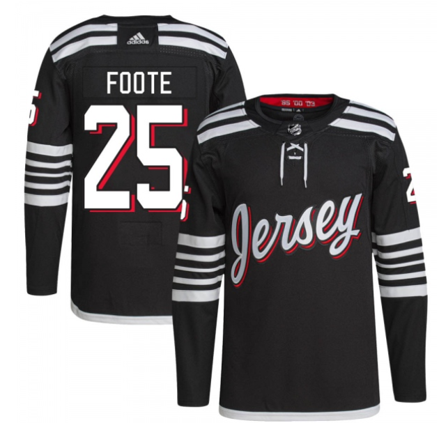 Personalized Men’s New Jersey Devils #25 Nolan Foote 2021-22 Black Stitched Jersey