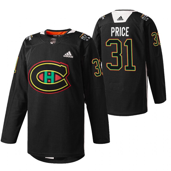 Personalized Men’s Montreal Canadiens #31 Carey Price 2022 Black Warm Up History Night Stitched Jersey