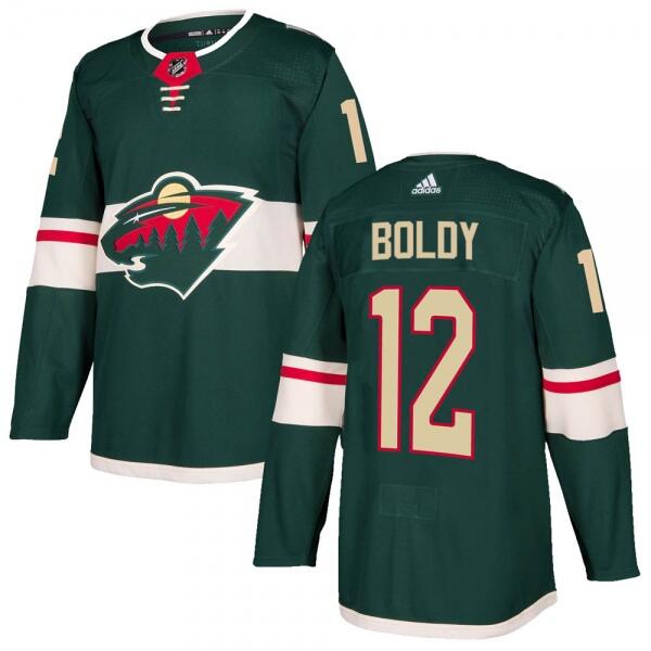 Personalized Men’s Minnesota Wild #12 Matt Boldy Green Stitched Jersey