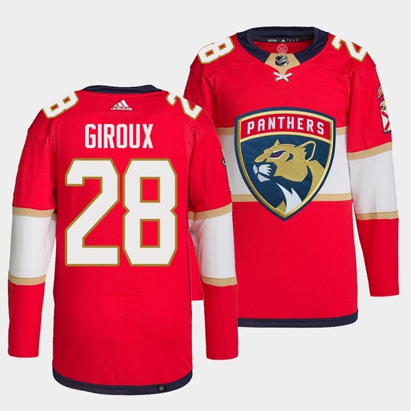 Personalized Men’s Florida Panthers #28 Claude Giroux Red Stitched Jersey