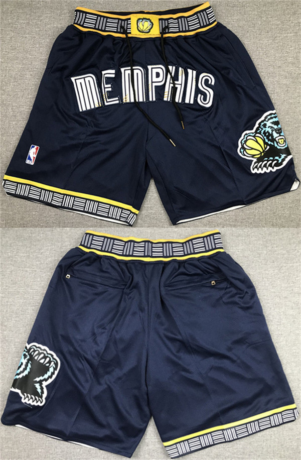 Personalized Men’s Memphis Grizzlies Navy Shorts (Run Small)