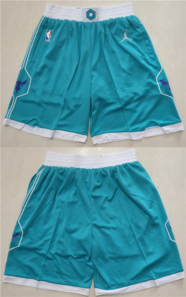 Personalized Men’s Charlotte Hornets Aqua Mitchell & Ness Shorts (Run Small)