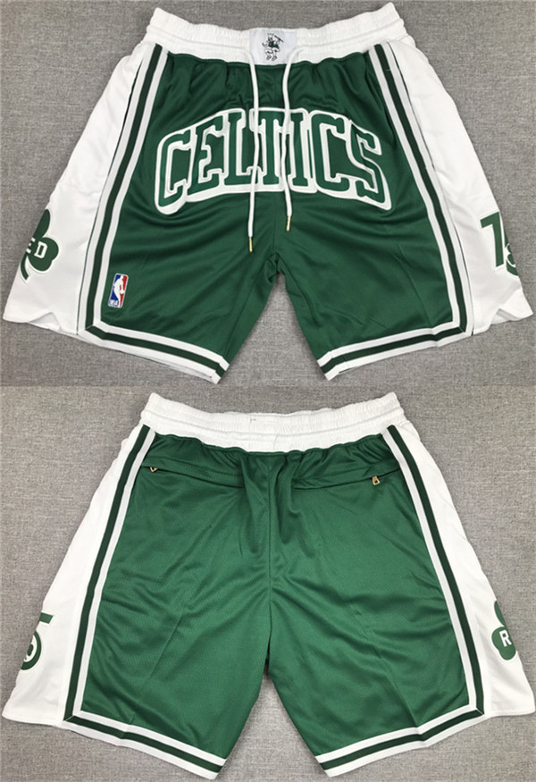 Personalized Men’s Boston Celtics White-Green Shorts (Run Small)