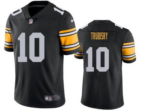 Personalized Youth Pittsburgh Steelers #10 Mitchell Trubisk Black Untouchable Limited Stitched Jerseys