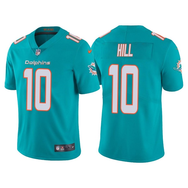 Personalized Youth Miami Dolphins #10 Tyreek Hill Aqua Untouchable Limited Stitched Jersey