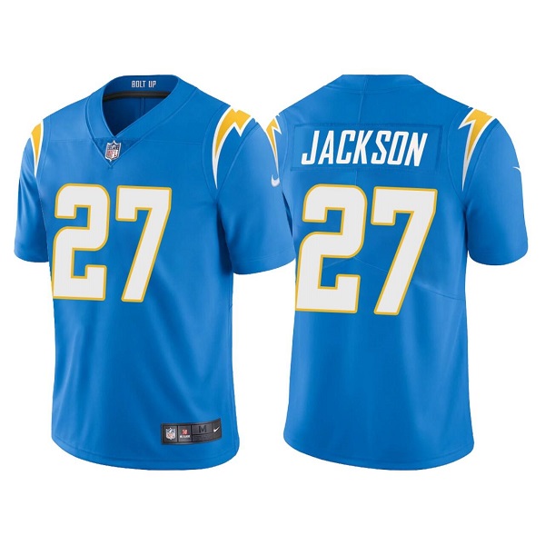 Personalized Youth Los Angeles Chargers #27 J.C. Jackson Blue Untouchable Limited Stitched Jersey