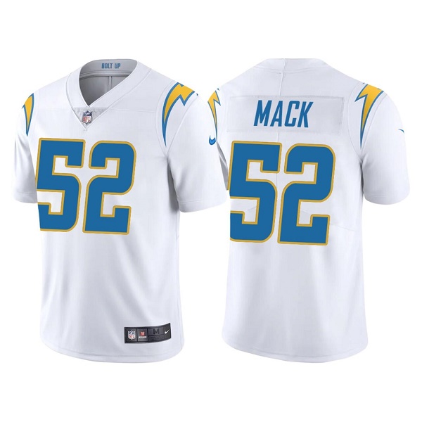 Personalized Youth Los Angeles Chargers #52 Khalil Mack White Untouchable Limited Stitched Jersey