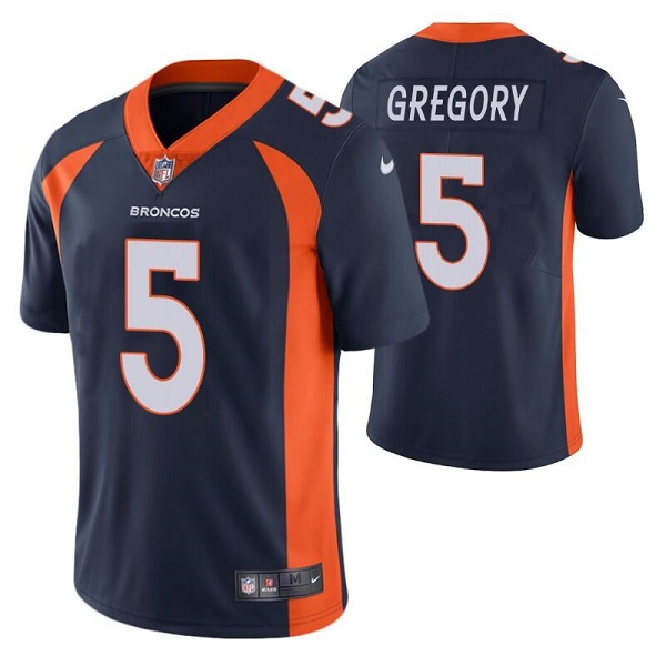 Personalized Youth Denver Broncos #5 Randy Gregory Navy Untouchable Limited Stitched Jersey