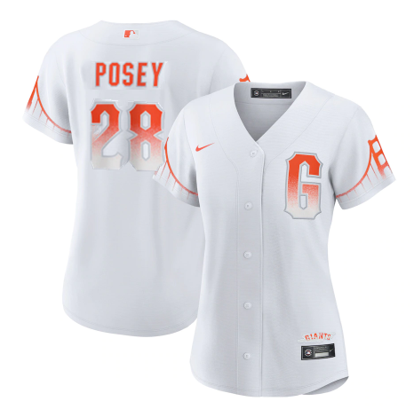 Personalized Women’s San Francisco Giants #28 Buster Posey White City Connect Cool Base Stitched Jerseyuff08Run Smalluff09