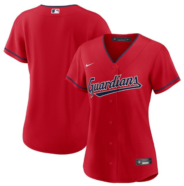 Personalized Women’s Cleveland Guardians Blank Stitched Baseball Jersey(Run Small)