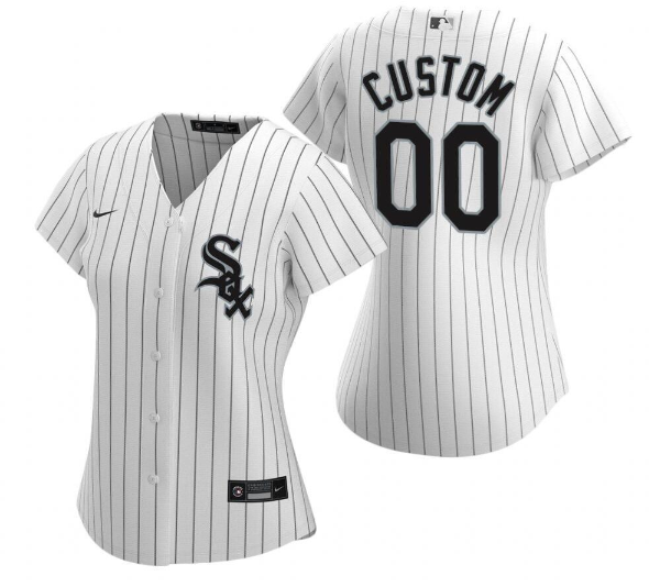 Personalized Women’s Chicago White Sox Active Player White Stitched Jersey(Run Small)