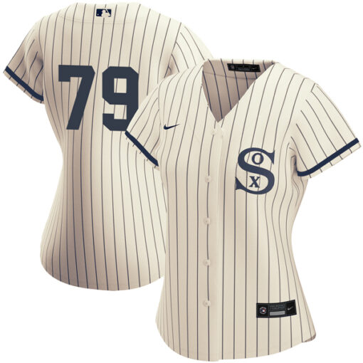 Personalized Women’s Chicago White Sox #79 Jose Abreu 2021 Cream Navy Name&Number Field Of Dreams Cool Base Stitched Jersey(Run Small)