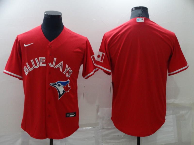 Personalized Men’s Toronto Blue Jays Blank Red Cool Base Stitched Jersey