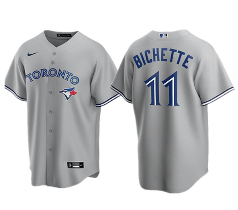 Personalized Men’s Toronto Blue Jays #11 Bo Bichette Gray Cool Base Stitched MLB Jersey