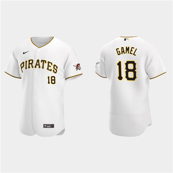 Personalized Men’s Pittsburgh Pirates #18 Ben Gamel White Flex Base Stitched Jersey