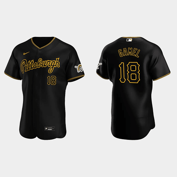 Personalized Men’s Pittsburgh Pirates #18 Ben Gamel Black Flex Base Stitched JerseyS