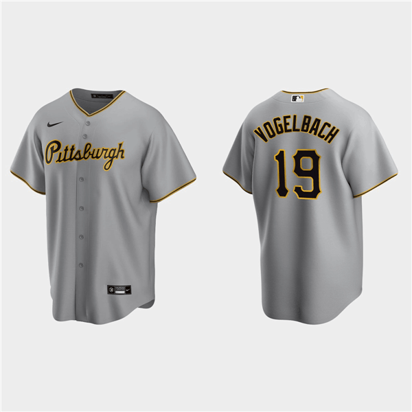 Personalized Men’s Pittsburgh Pirates #19 Daniel Vogelbach Grey Cool Base Stitched Jersey