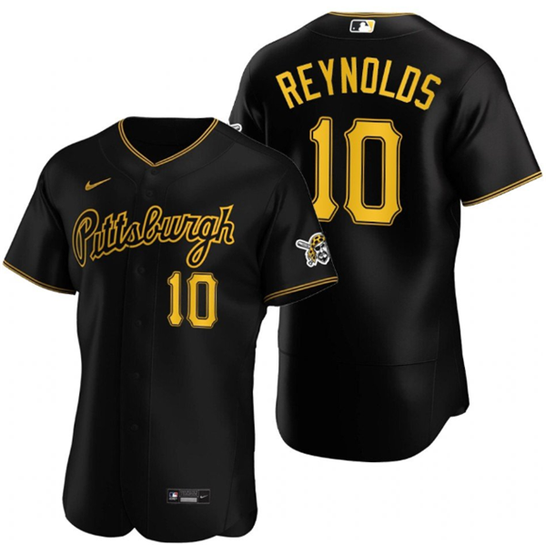 Personalized Men’s Pittsburgh Pirates #10 Bryan Reynolds Black Flex Base Stitched MLB Jersey