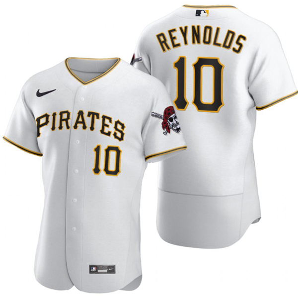 Personalized Men’s Pittsburgh Pirates #10 Bryan Reynolds White Flex Base Stitched MLB Jersey