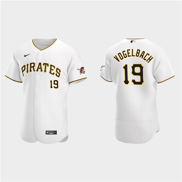 Personalized Men’s Pittsburgh Pirates #19 Daniel Vogelbach White Flex Base Stitched MLB Jersey