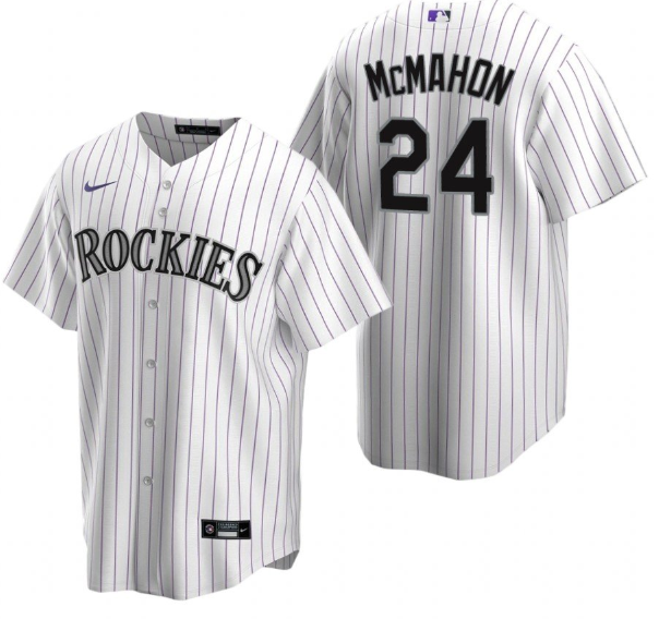 Personalized Men’s Colorado Rockies #24 Ryan McMahon White Stitched Baseball Jersey