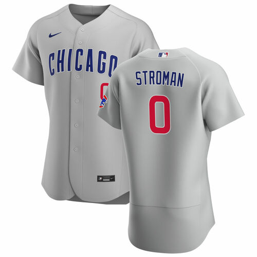 Personalized Men’s Chicago Cubs #0 Marcus Stroman Grey Flex Base Stitched Jersey