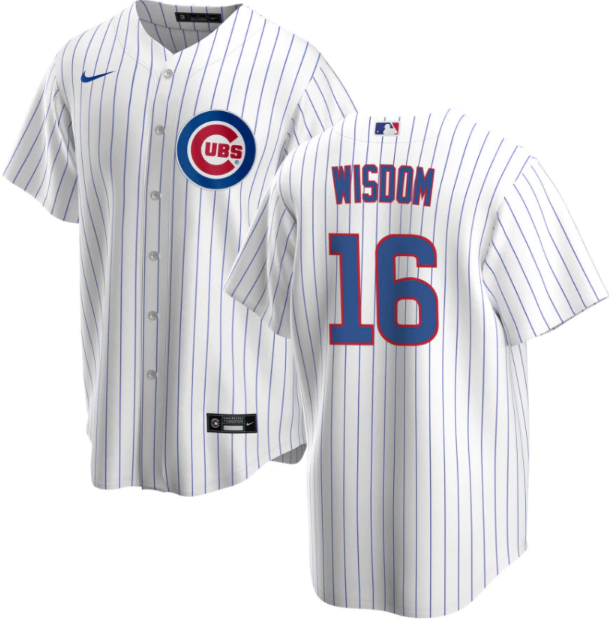Personalized Men’s Chicago Cubs #16 Patrick Wisdom White Cool Base Stitched Baseball Jersey