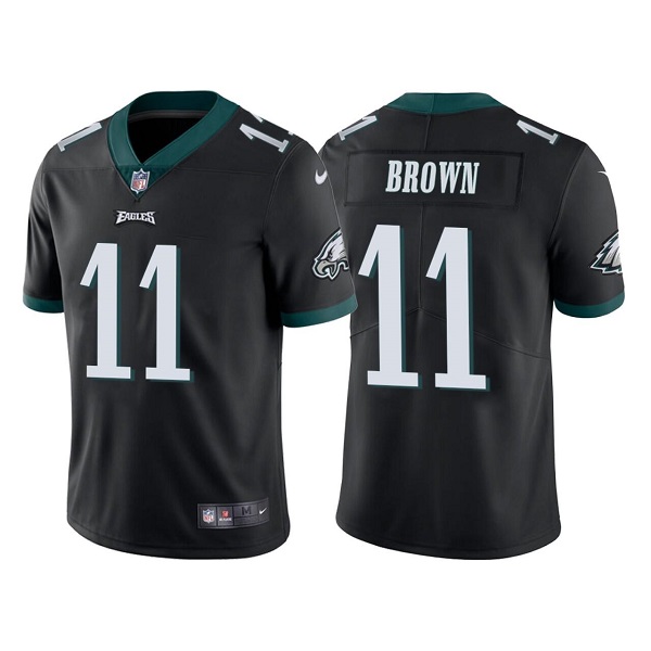 Personalized Men’s Philadelphia Eagles #11 A. J. Brown Black Untouchable Limited Stitched Jersey