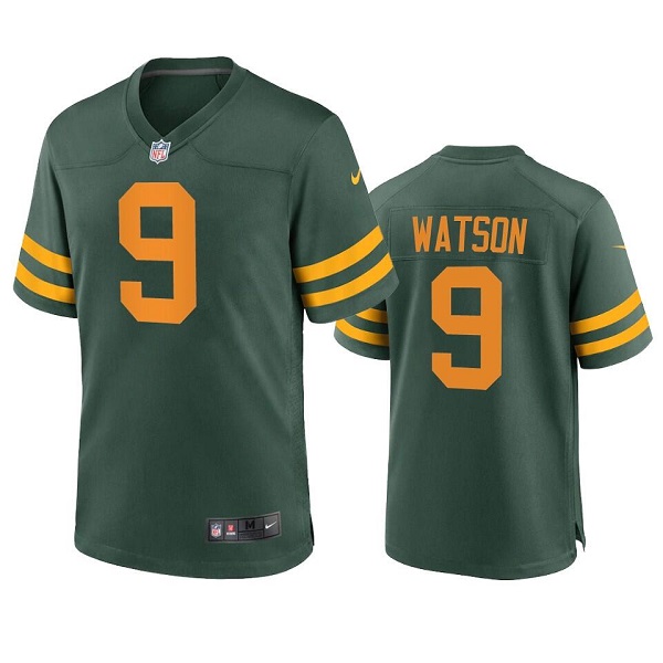 Personalized Men’s Green Bay Packers #9 Christian Watson Green Stitched Football Jersey