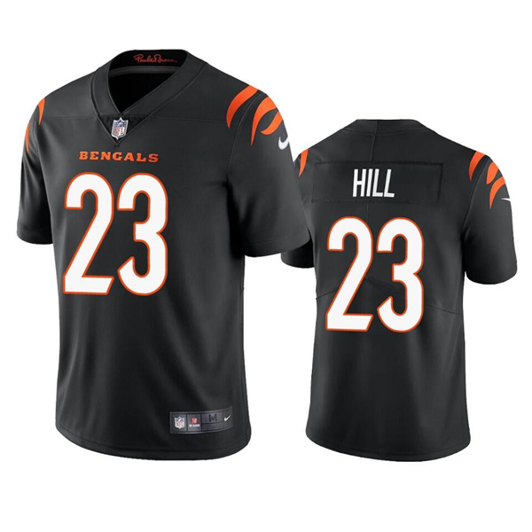 Personalized Men’s Cincinnati Bengals #23 Daxton Hill Black Untouchable Limited Stitched Jersey