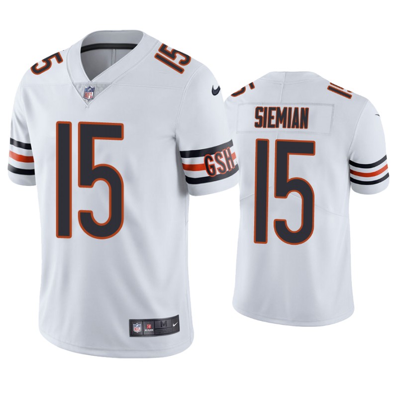 Personalized Men’s Chicago Bears #15 Trevor Siemian White Untouchable Limited Stitched Jersey