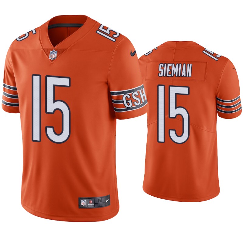 Personalized Men’s Chicago Bears #15 Trevor Siemian Orange Untouchable Limited Stitched Jersey