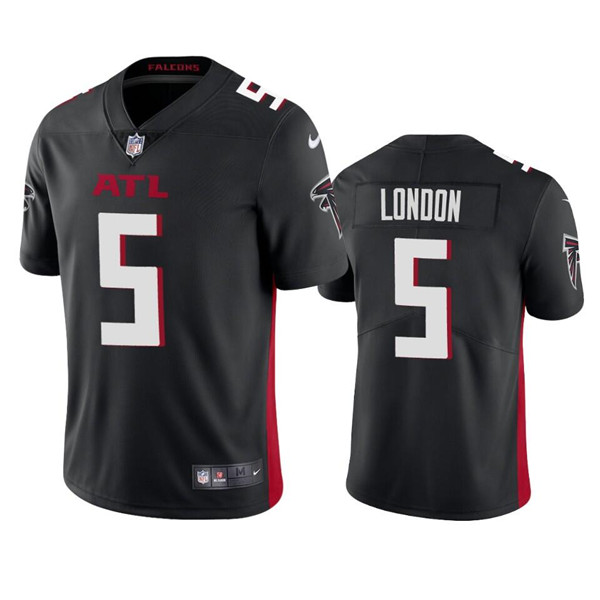 Personalized Men’s Atlanta Falcons #5 Drake London Black NFL Draft Untouchable Limited Stitched Jersey